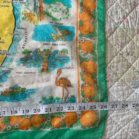 Vtg Bundle of 7 Multicolore Scarf Floral Geometric - Picture 9 of 16